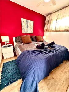 Ένα ή περισσότερα κρεβάτια σε δωμάτιο στο Solymar Premium Apartment