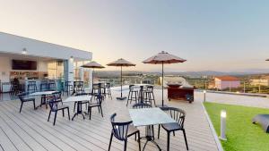 A balcony or terrace at Mandy Luxury Villa by Cretevasion