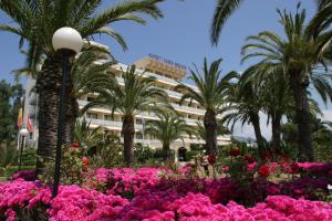 a view of the hotel from the gardens at Hôtel Campo Dell'oro in Ajaccio
