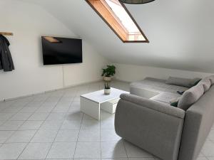 TV a/nebo společenská místnost v ubytování Appartement Liebhart