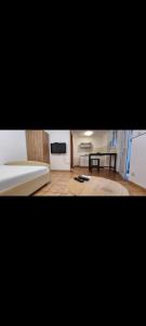 a living room with a bed and a table at Grika apartment in Split