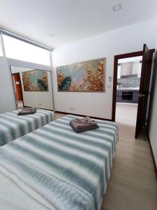 A bed or beds in a room at Smart Conzept 2bdr