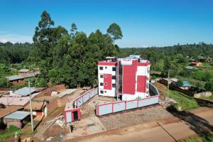 an overhead view of a building in a village at Riverside Haven in Ogembo
