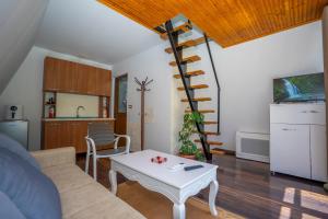 Kuchyň nebo kuchyňský kout v ubytování Arditi's Chalets