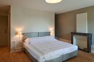 Postel nebo postele na pokoji v ubytování Hotel Hine Adon Fribourg