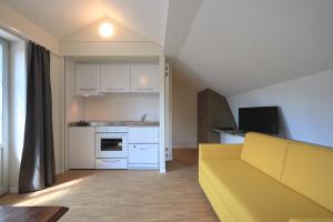 Kuchyň nebo kuchyňský kout v ubytování Hotel Hine Adon Fribourg