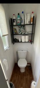 a small bathroom with a toilet in a room at L éden in Hyères +11 photos