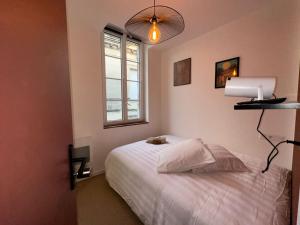Maison des ambans chambres d'hotes hypercentre 200m de la gare et petit dejeuner inclus客房内的一张或多张床位