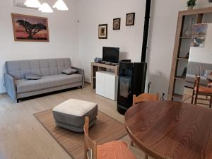 TV a/nebo společenská místnost v ubytování casa con bosco e vista mare