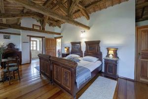 Posteľ alebo postele v izbe v ubytovaní Villa Salambati 9 in Salambati (Haus für 8-9 Personen)