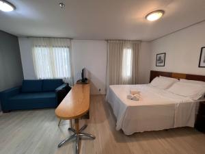 Postel nebo postele na pokoji v ubytování Hotel Times Square 913 São Paulo Moema