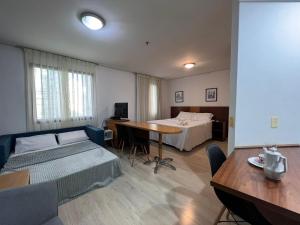Postel nebo postele na pokoji v ubytování Hotel Times Square 913 São Paulo Moema