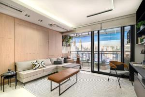 Posezení v ubytování Flat de Luxo Decorado, com Lava Louças