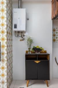 Кухня или мини-кухня в Apartamento vista mar e vista pão de açúcar

