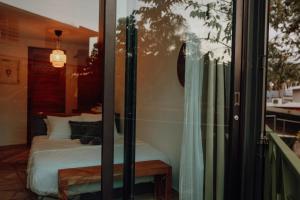 Balkón nebo terasa v ubytování Mata e' Platano Guesthouse