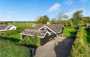 an overhead view of a house with a garden at Holiday Home Teglbakken Egernsund I in Egernsund