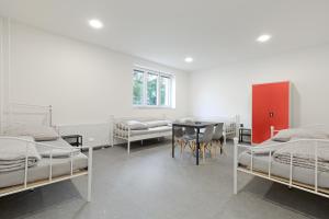 Posteľ alebo postele v izbe v ubytovaní Hostel na Šalamouně
