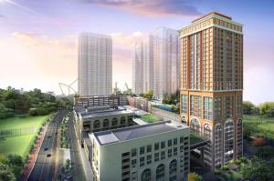 シャー・アラムにあるEduSentral Premier Suites Setia Alamの高層建築の都市建築
