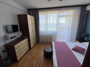 Postel nebo postele na pokoji v ubytování Vila Andreea