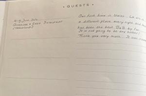 a letter from the president of the united states at Garth Engan Private Self Contained B&B with Garden Area in Llanbedr