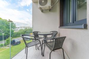 Balkón alebo terasa v ubytovaní Sienkiewicza Blue Apartment