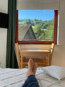 Cama o camas de una habitación en Cudne Manowce