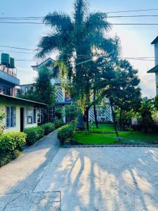 Κήπος έξω από το Hotel Village Inn
