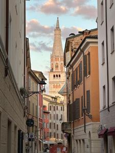 Udsigt til Modena eller udsigt til byen taget fra lejligheden