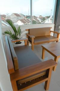 Predel za sedenje v nastanitvi Ninap hostel