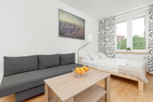 Χώρος καθιστικού στο Słoneczny Apartament w Centrum Gdańska Głównego by Noclegi Renters