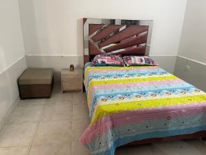 Postel nebo postele na pokoji v ubytování La plata huila