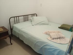 圣保罗Girassol Hostel Vila Madalena的床上有两条毛巾