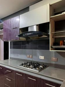 レッキにあるHeosh Apartmentのキッチン(コンロ付)