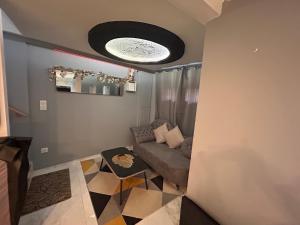 Posezení v ubytování Spa Jacuzzi Moon White