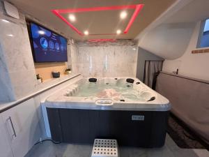 Koupelna v ubytování Spa Jacuzzi Moon White