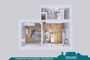 Plán poschodí v ubytovaní L Arco appartamento centro storico Orta SGiulio