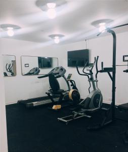 Fitness centrum a/nebo fitness zařízení v ubytování Brown Eilat Hotel