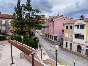 a view of a city street with buildings at Istria Symphony Apartment in Labin