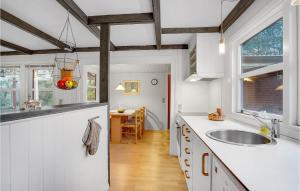 Kuchyň nebo kuchyňský kout v ubytování Cozy Home In Vinderup With Kitchen