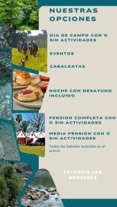 a collage of pictures of different types of food at Estancia Las Mercedes in Eldorado