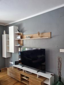 Televízia a/alebo spoločenská miestnosť v ubytovaní Stone House Iva