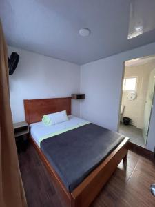 a bedroom with a large bed in a room at Hotel Los Almendros in Santa María +8 photos