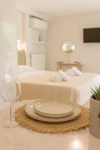 Postel nebo postele na pokoji v ubytování CACTUS - Blooming Garden Apartments