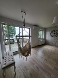 Χώρος καθιστικού στο Apartament nad jeziorem Zamkowym