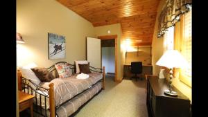 a living room with a couch and a lamp at Welch View 68, T in Thornton