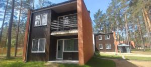 a house in the middle of a forest at Pine forest house 8 in Gauja