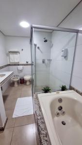 Koupelna v ubytování Cedro Hotel