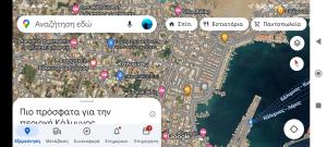 a map of a city with different places on it at stefanidis apartments in Kalymnos