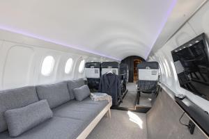 Χώρος καθιστικού στο Ilmatar Airplane Lodge