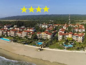 an aerial view of a resort with stars at Ocean Dream Studios Cabarete in Cabarete